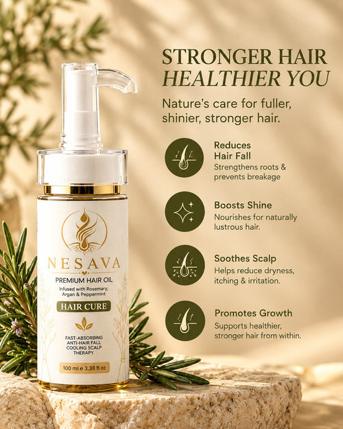 NESAVA Premium Botanical Hair Oil with Rosemary & Kalonji